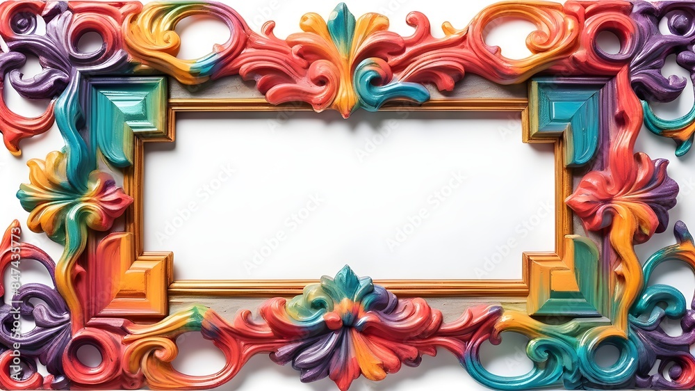 Generative AI. A kaleidoscope of colors framed against a clean white backdrop. Let your imagination run wild Generative AI. A kaleidoscope of colors framed against a clean white backdrop. Let your imagination run wild
