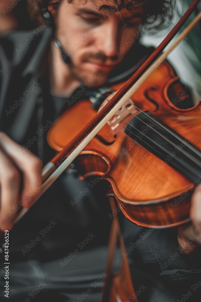 Passionate Musician Lost in Melody - Close-up of Artist Playing Instrument with Intensity and Focus Passionate Musician Lost in Melody - Close-up of Artist Playing Instrument with Intensity and Focus