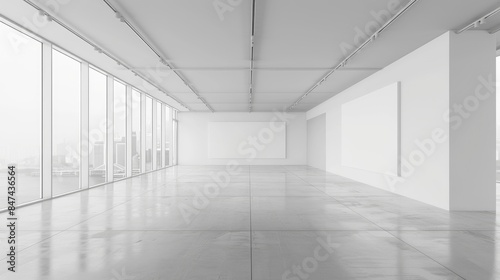 Clean white space with a large empty area and a smooth background.