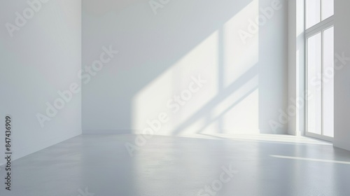 Clean white space with a large empty area and a smooth background.