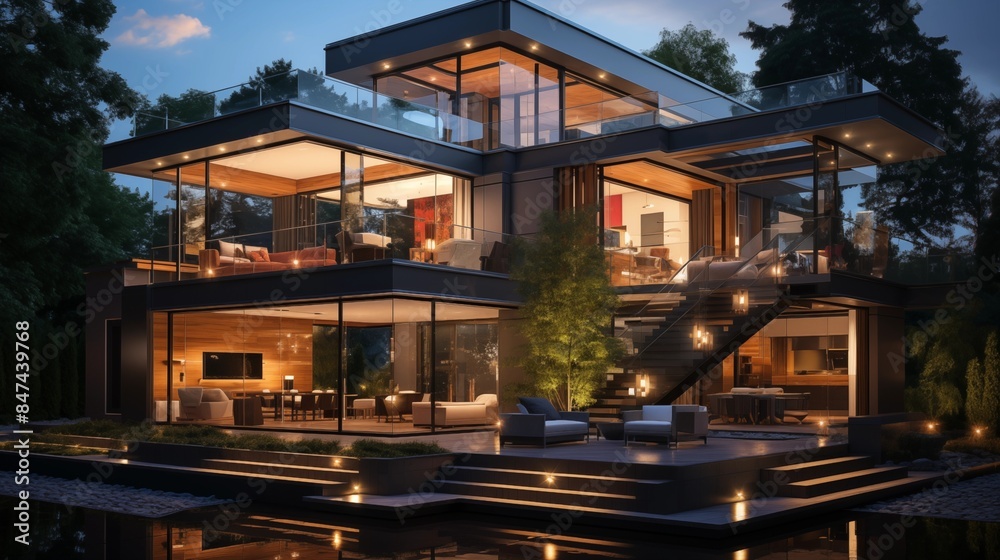 Contemporary Glass House- expansive windows Contemporary Glass House- expansive windows
