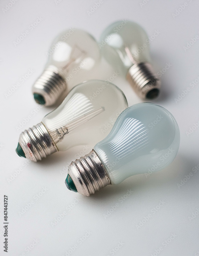 Incandescent light bulb on a white background. Incandescent light bulb on a white background.