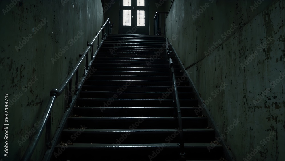 Ascending the stairs, a sense of foreboding grows with every creak ai_generated Ascending the stairs, a sense of foreboding grows with every creak ai_generated