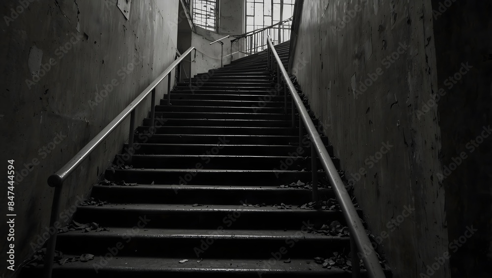 Each step on the stairs echoes with the weight of untold stories ai_generated