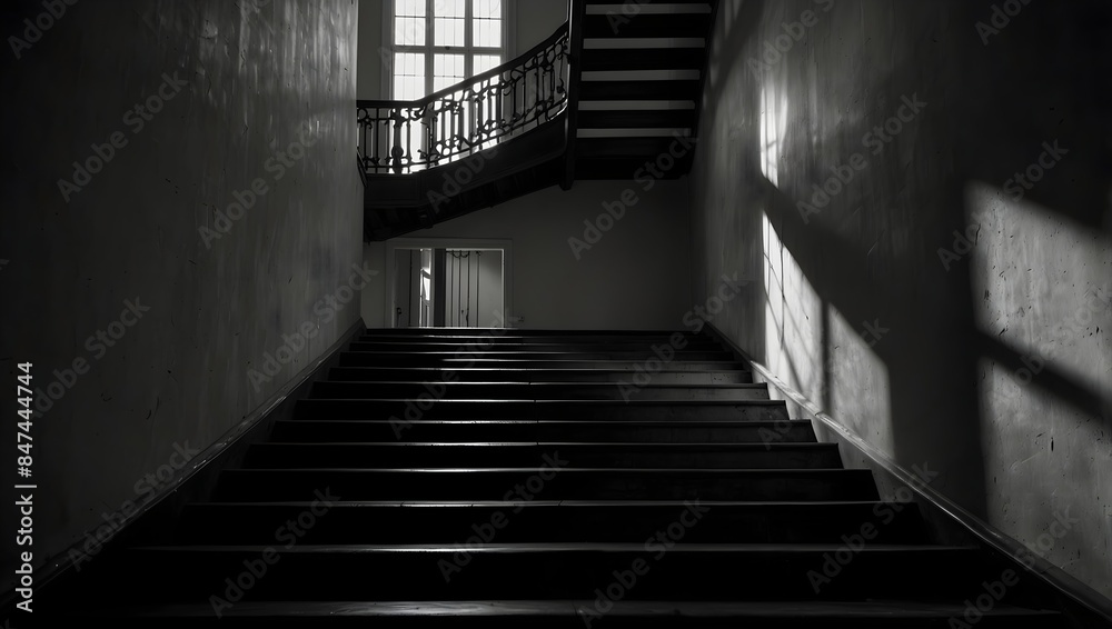 Each step on the stairs echoes with the weight of untold stories ai_generated