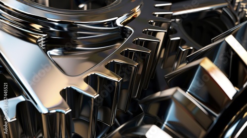 Wallpaper Mural Factory gear design model, close-up, industrial engineering, no humans, metallic precision, sharp lighting  Torontodigital.ca