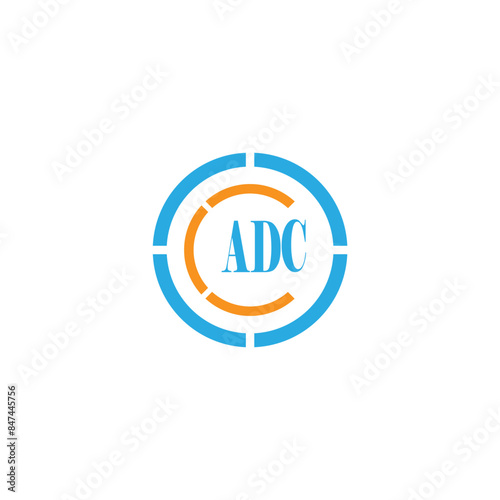 Alphabet letters Initials Monogram logo ADC