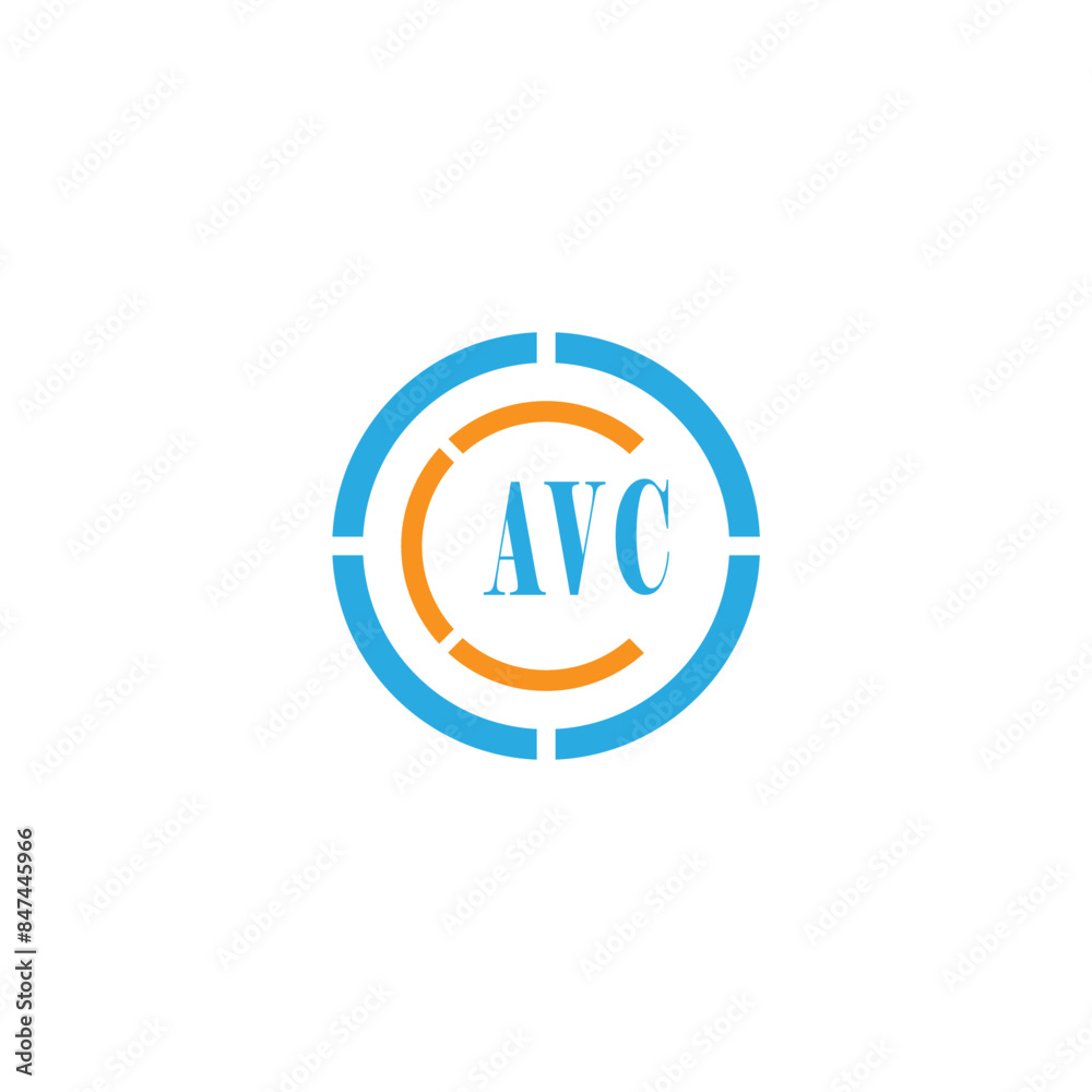 Alphabet letters Initials Monogram logo AVC Alphabet letters Initials Monogram logo AVC