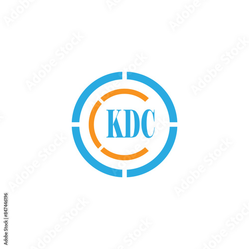 Alphabet letters Initials Monogram logo KDC photo