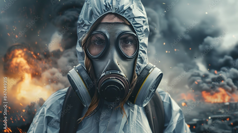 A Portrait of Fortitude as a Woman Bravely Navigates a World Ravaged by Biological and Nuclear Warfare A Portrait of Fortitude as a Woman Bravely Navigates a World Ravaged by Biological and Nuclear Warfare