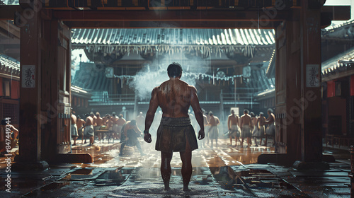 Heaviest sumo wrestler, massive physique, sumo champion, formidable strength, iconic sport figure, Generative AI photo