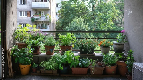 Urban gardening on a balcony © rookielion