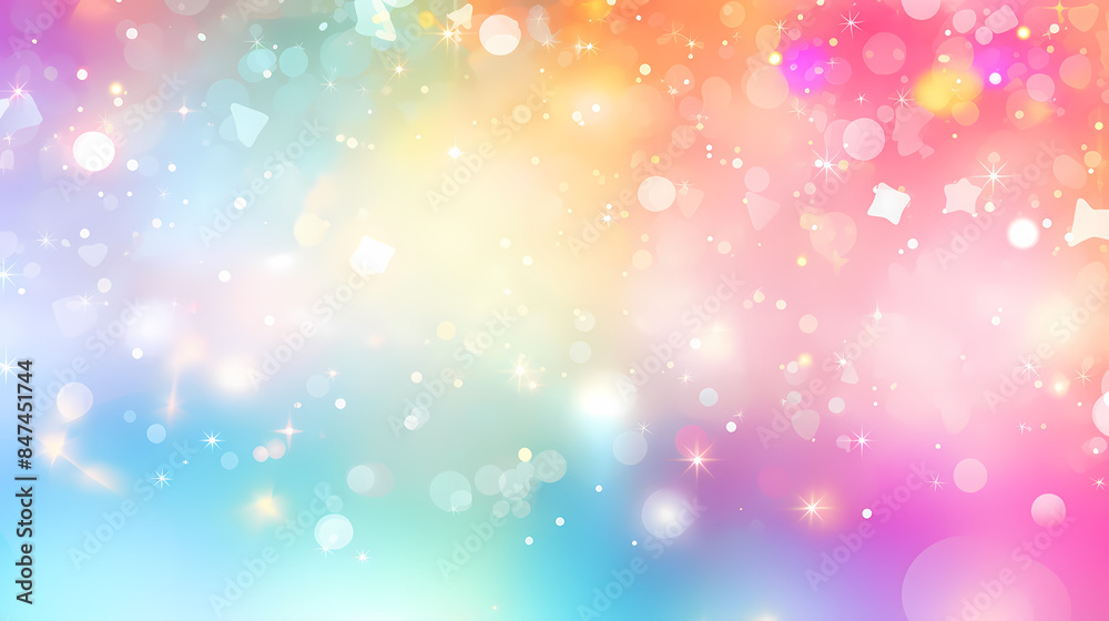 Soft pastel background with stars and bokeh lights Soft pastel background with stars and bokeh lights