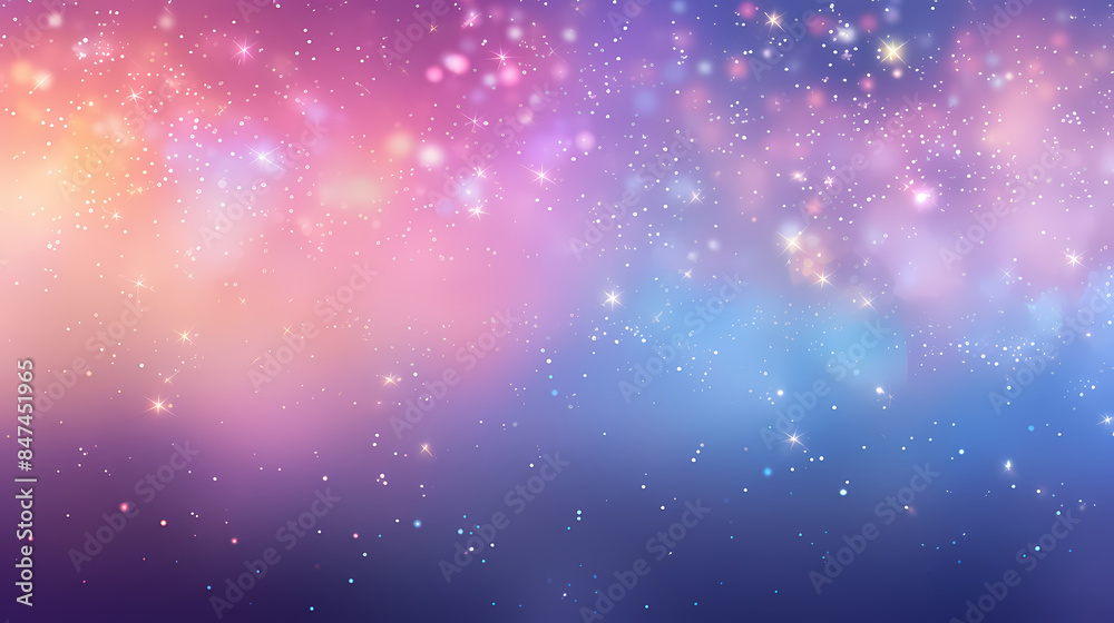 Obraz premium Soft pastel background with stars and bokeh lights