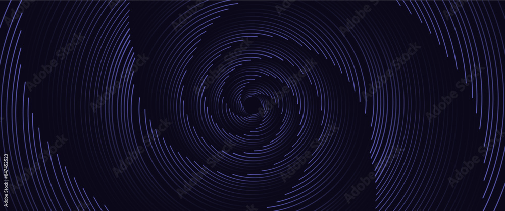 fractal striped blue vortex, futuristic vector design concept for background