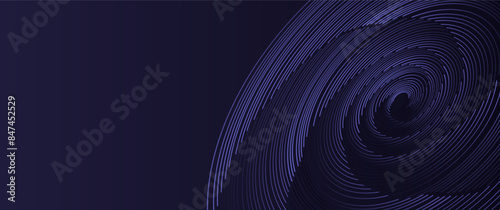 perspective spiral vortex stripe with copy space, geometry vector design for presentation, banner, background, template