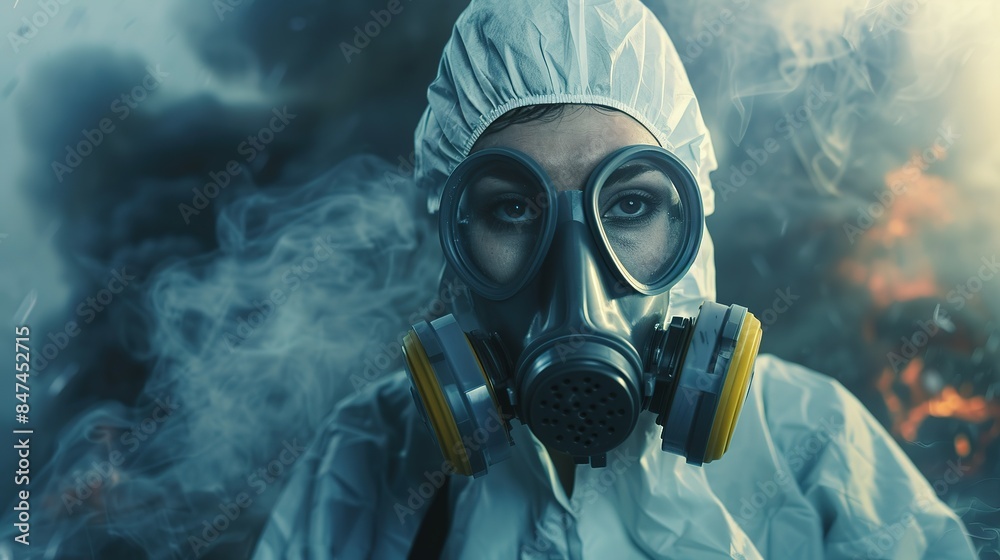 A Portrait of Fortitude as a Woman Bravely Navigates a World Ravaged by Biological and Nuclear Warfare A Portrait of Fortitude as a Woman Bravely Navigates a World Ravaged by Biological and Nuclear Warfare
