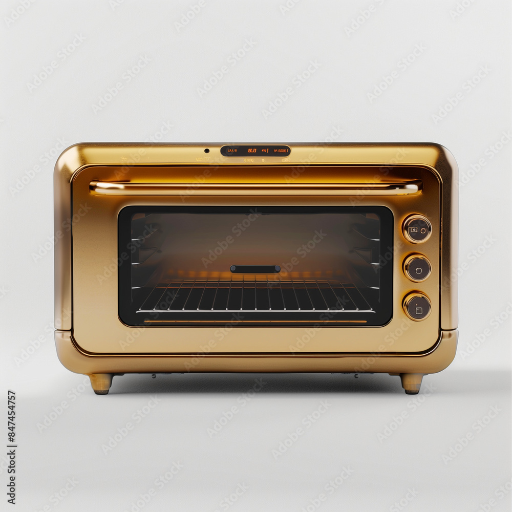 Toaster Oven in Brushed Bronze with Crisp White Details Toaster Oven in Brushed Bronze with Crisp White Details