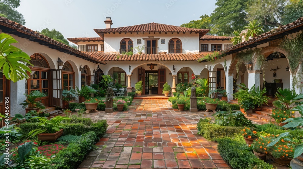 Obraz premium Spanish Colonial House- stucco walls