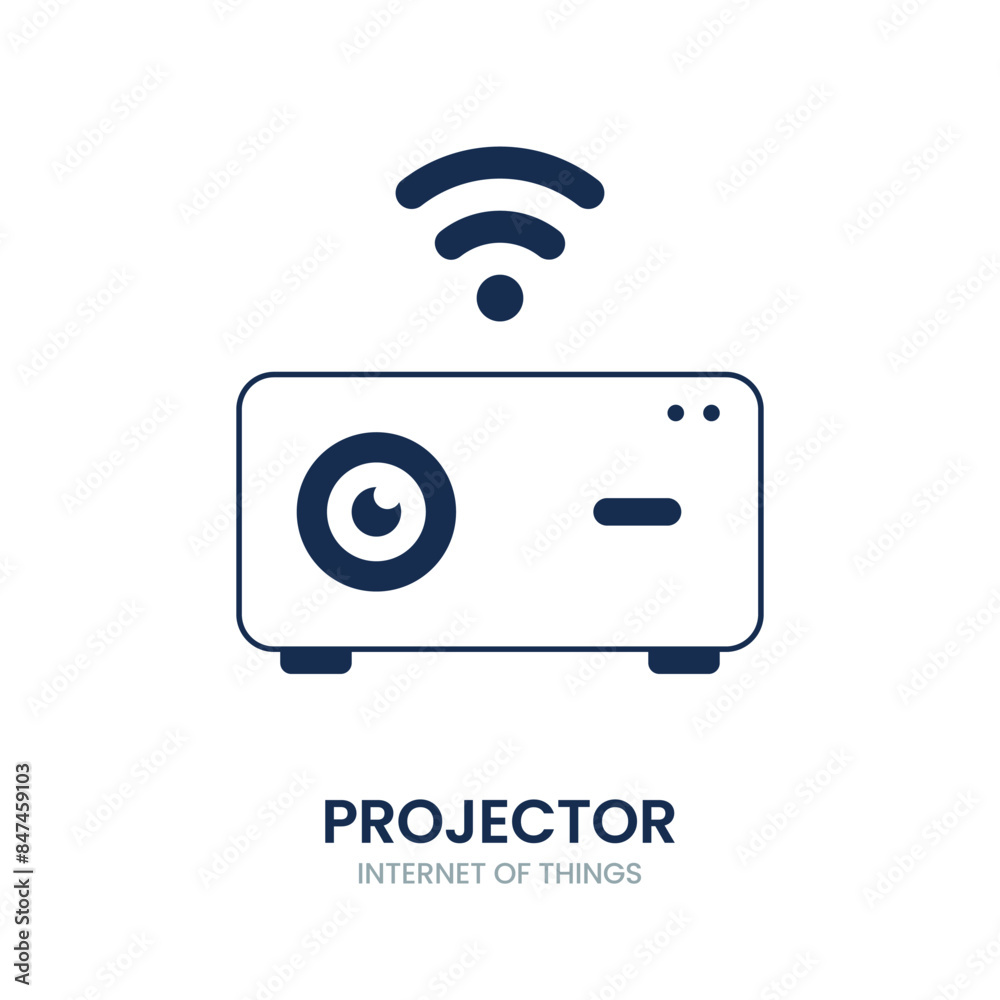 Projector icon. projector, screen, presentation, business, office, cinema, entertainment, man, film, meeting, movie, illustration, education, conference, communication. Vector icon illustration Projector icon. projector, screen, presentation, business, office, cinema, entertainment, man, film, meeting, movie, illustration, education, conference, communication. Vector icon illustration