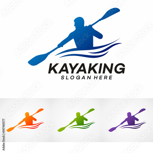 kayak logo vector template illustration design