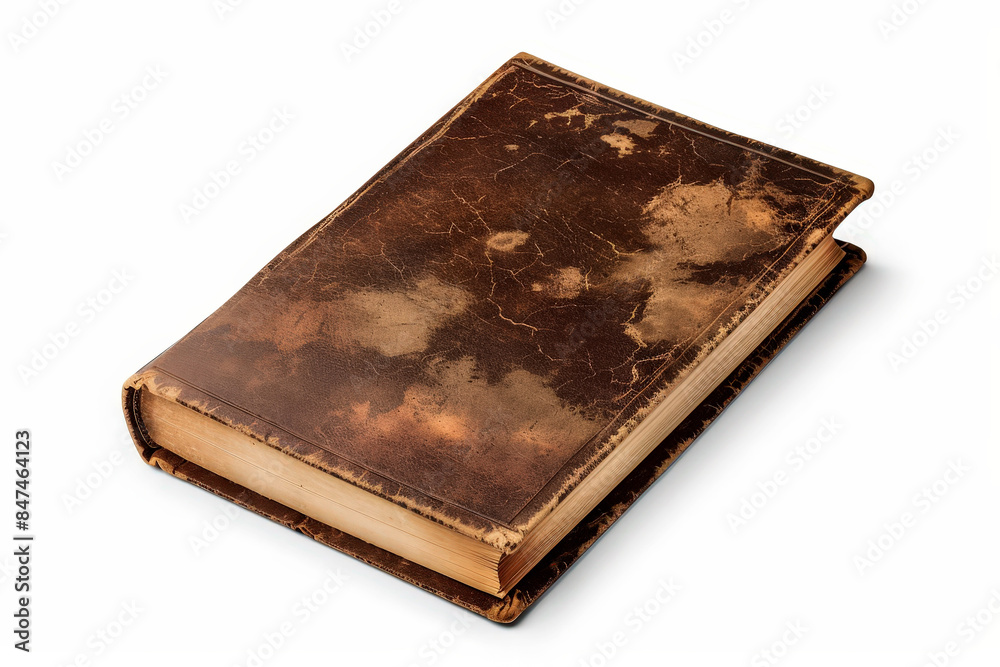 academia magic book leather book for mock up isolated on white background academia magic book leather book for mock up isolated on white background