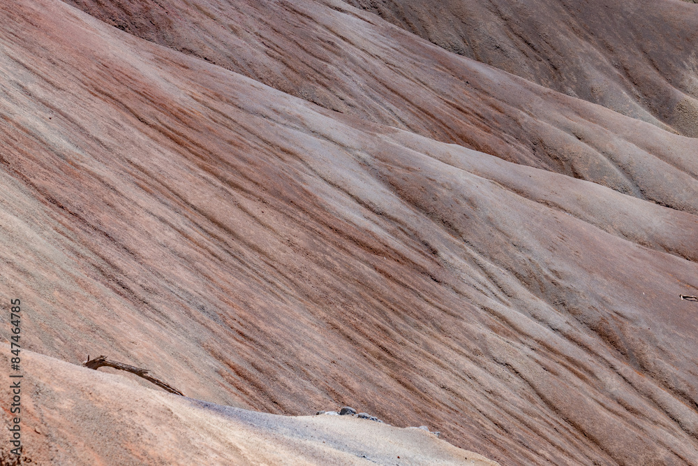 Obraz premium Red soil. Waimea Canyon Basalt / Napali Member / Lava flows, Kauai, Hawaii