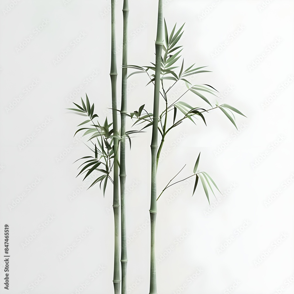 Obraz premium bamboo isolated on white background