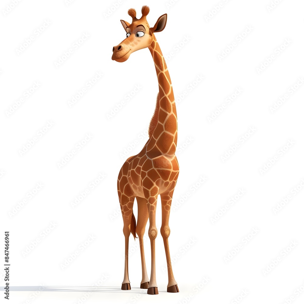 Obraz premium giraffe isolated on white