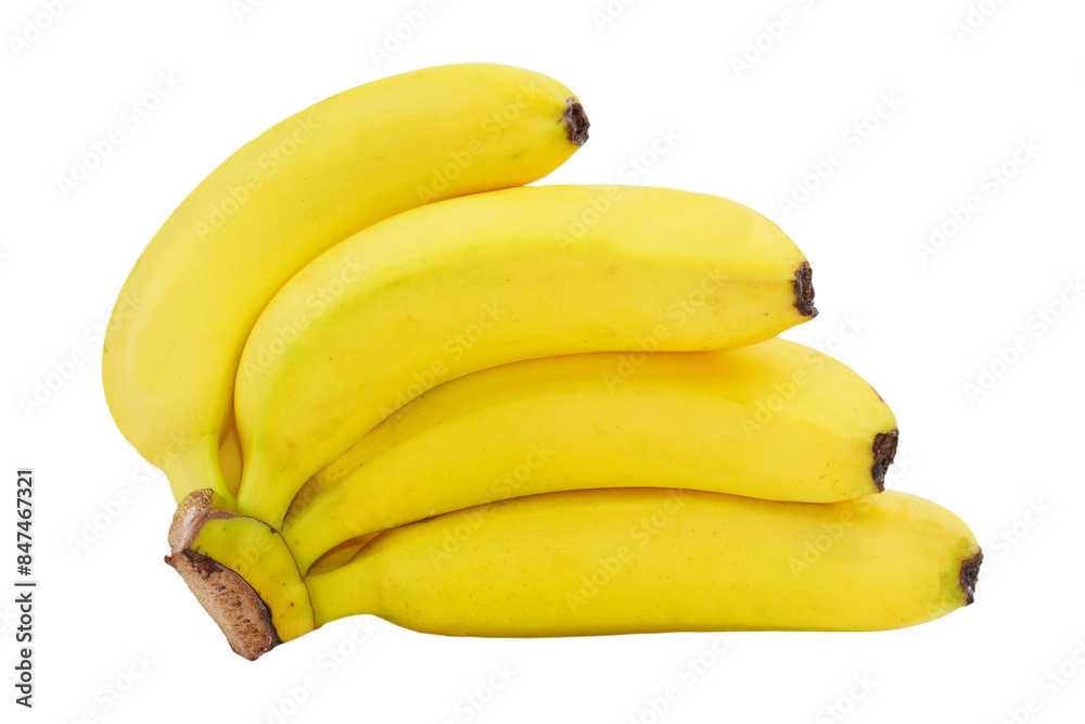 a cluster of organic yellow bananas isolated transparent a cluster of organic yellow bananas isolated transparent
