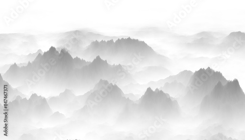 mountains and clouds