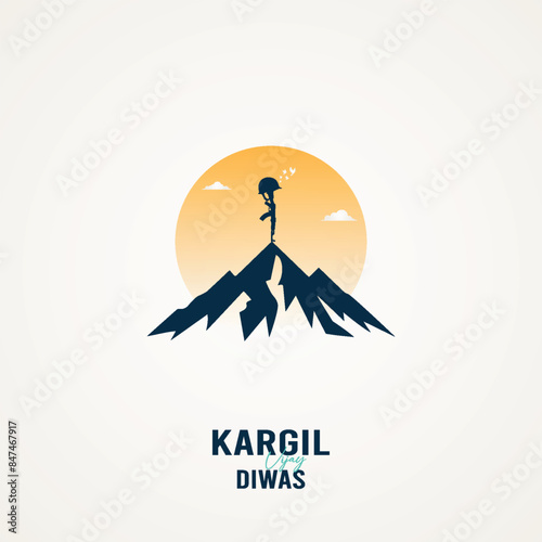 Kargil Vijay | Kargil Vijay Diwas, illustration. vector. Art. Indian Army | Poster, Post, Banner, Kargil Vijay poster, Social Media Poster,   