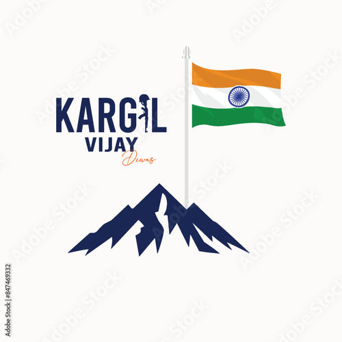 Kargil Vijay | Kargil Vijay Diwas, illustration. vector. Art. Indian Army | Poster, Post, Banner, Kargil Vijay poster, Social Media Poster,   
