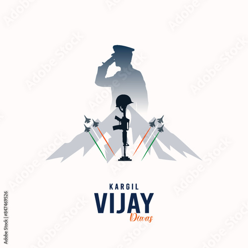 Kargil Vijay Diwas, illustration. vector, Art.  Kargil Vijay Diwas Poster | Social Media Poster, photo