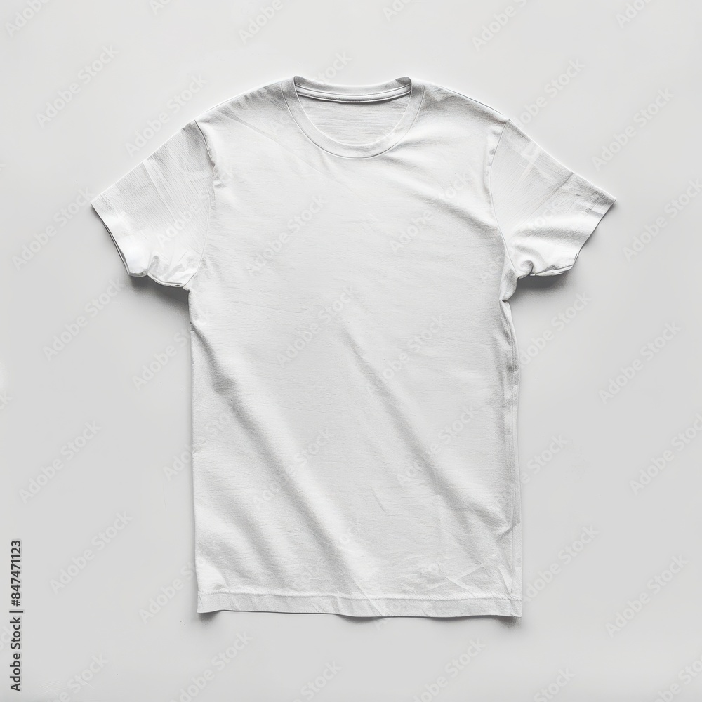 Plain white t-shirt isolated on white background. Perfect for branding, mockups, and fashion design projects. Plain white t-shirt isolated on white background. Perfect for branding, mockups, and fashion design projects.