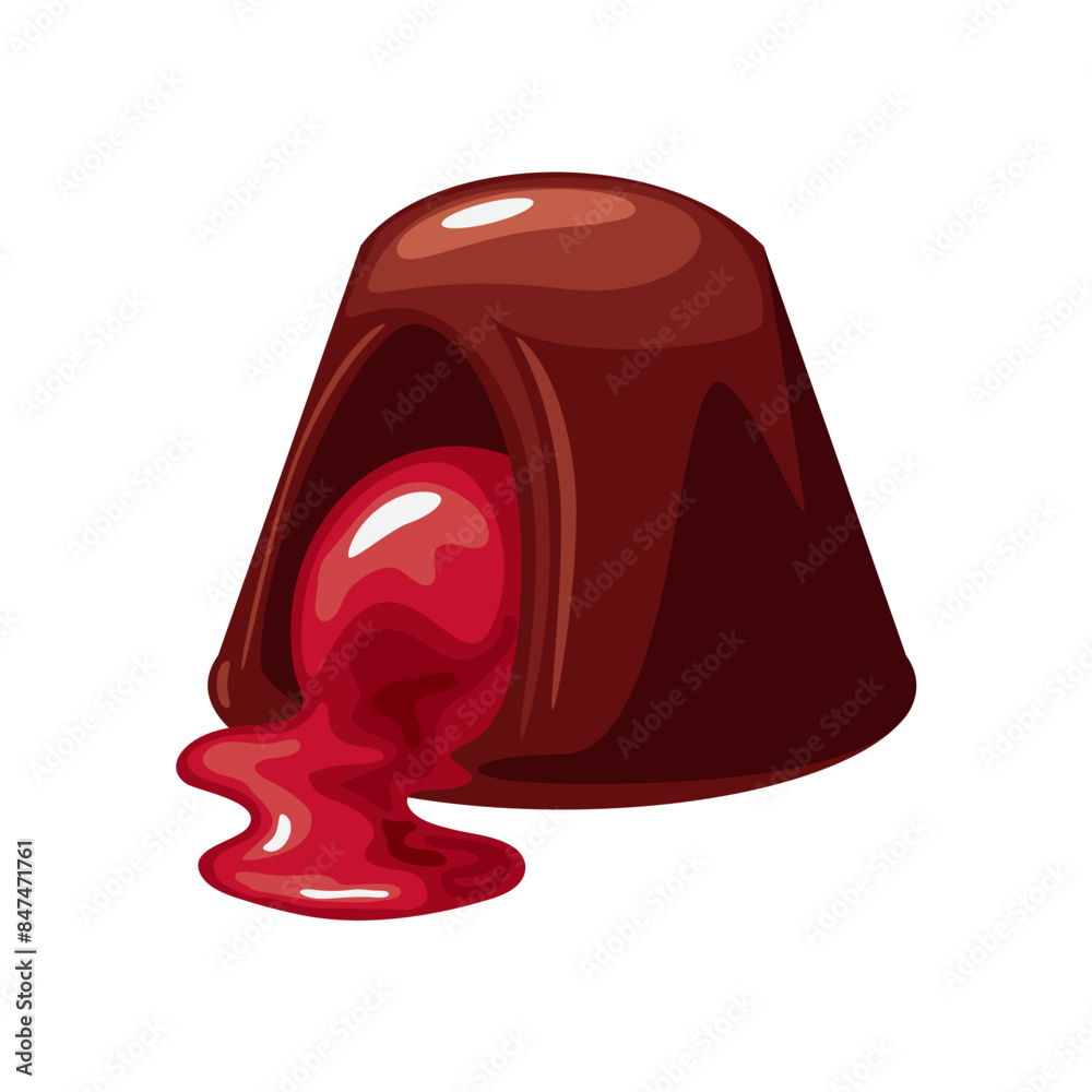 Fotografie sweet chocolate stuffed bonbon