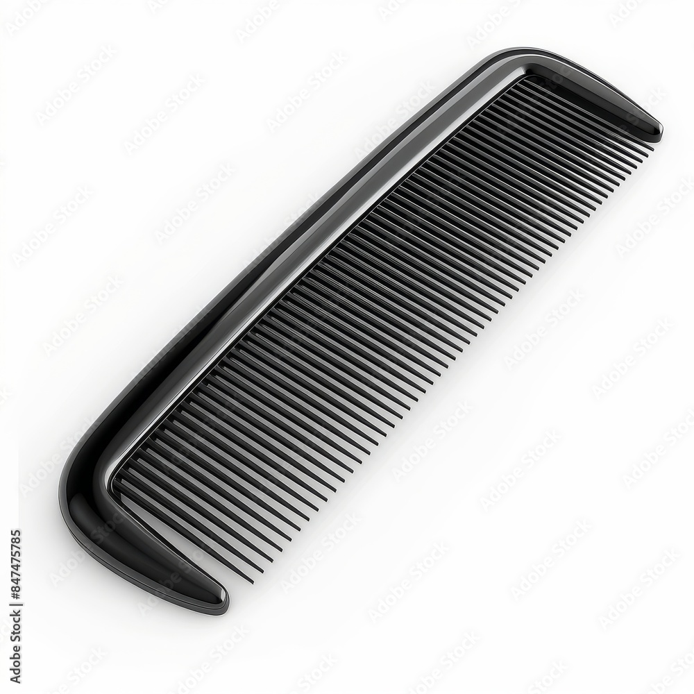 Hair comb on white background. 3D illustration