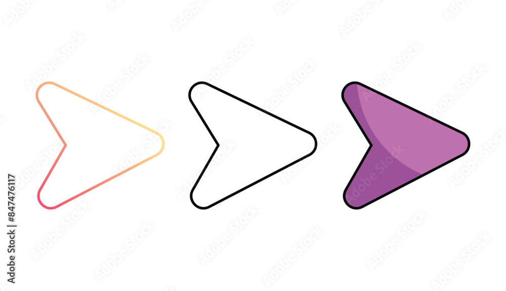 Arrow right icon design with white background stock illustration Arrow right icon design with white background stock illustration