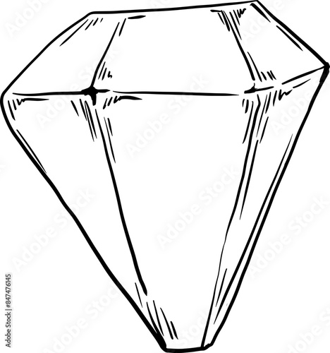 sketch ruby gem,hand drawn diamond