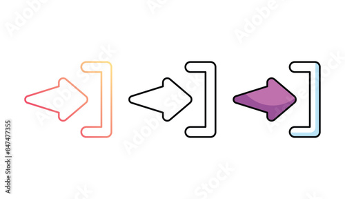 Arrow right icon design with white background stock illustration Free Download Arrow right icon design with white background stock illustration - GFXLoad