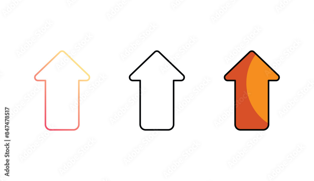 Arrow up icon design with white background stock illustration Arrow up icon design with white background stock illustration
