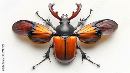 beetle isolated on white photo