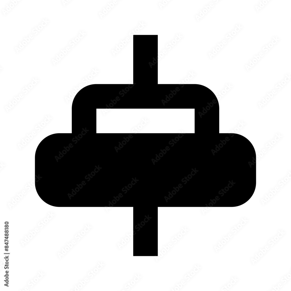 Obraz premium horizontal align center black glyph icon
