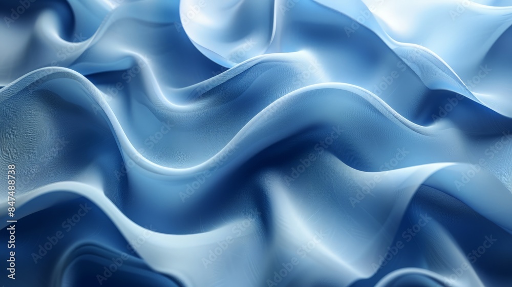 Blue layers of cloth warping. Abstract fabric twist motion. Blue layers of cloth warping. Abstract fabric twist motion.