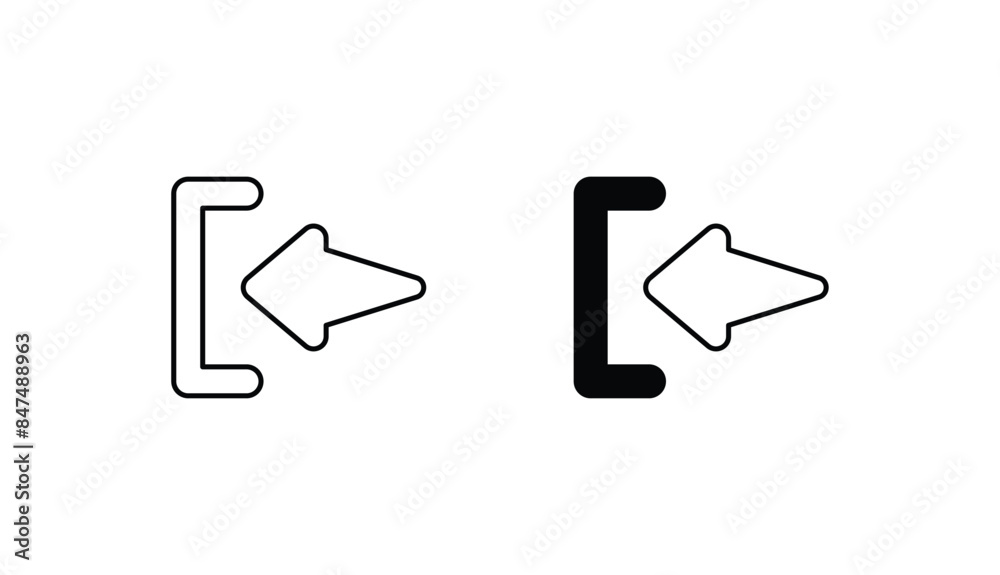 Arrow left icon design with white background stock illustration Arrow left icon design with white background stock illustration