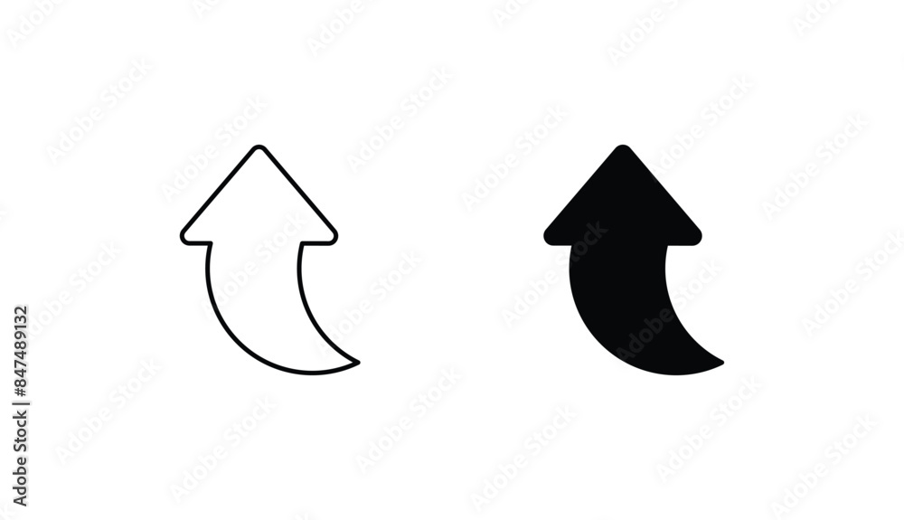 Arrow Up icon design with white background stock illustration Arrow Up icon design with white background stock illustration