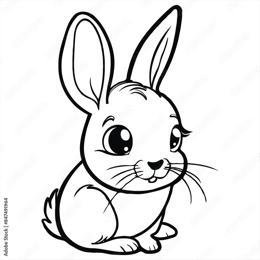 Black and White Cartoon Illustration of Cute Cat Animal Black and White Cartoon Illustration of Cute Cat Animal