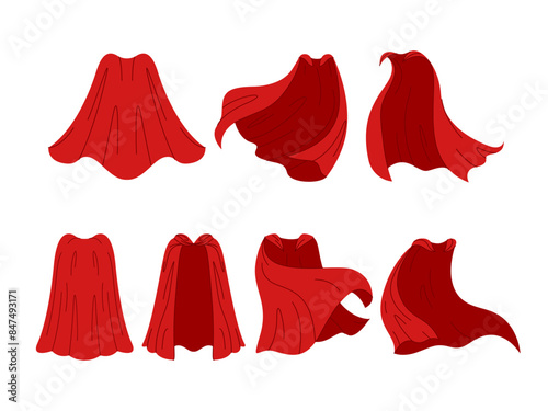 red color set cloak costume fashion style superhero elegant clothing accessory