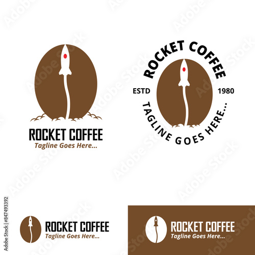 Rocket Coffee symbol vector illustration