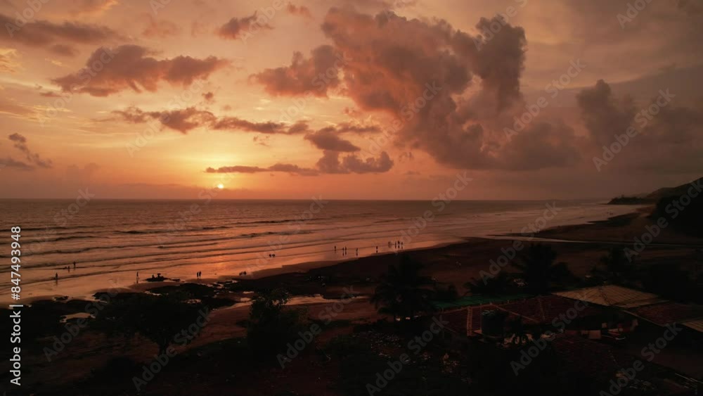 Scene at sunset at Ladghar beach Dapoli, located 200 kms from Pune on the West Coast of Maharashtra India. Scene at sunset at Ladghar beach Dapoli, located 200 kms from Pune on the West Coast of Maharashtra India.